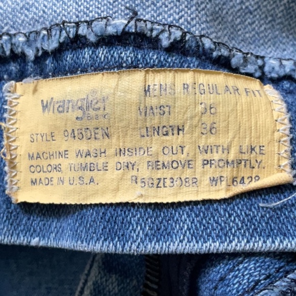 Wrangler Blue Bootcut Jeans Premium Denim vintage - Picture 7 of 7